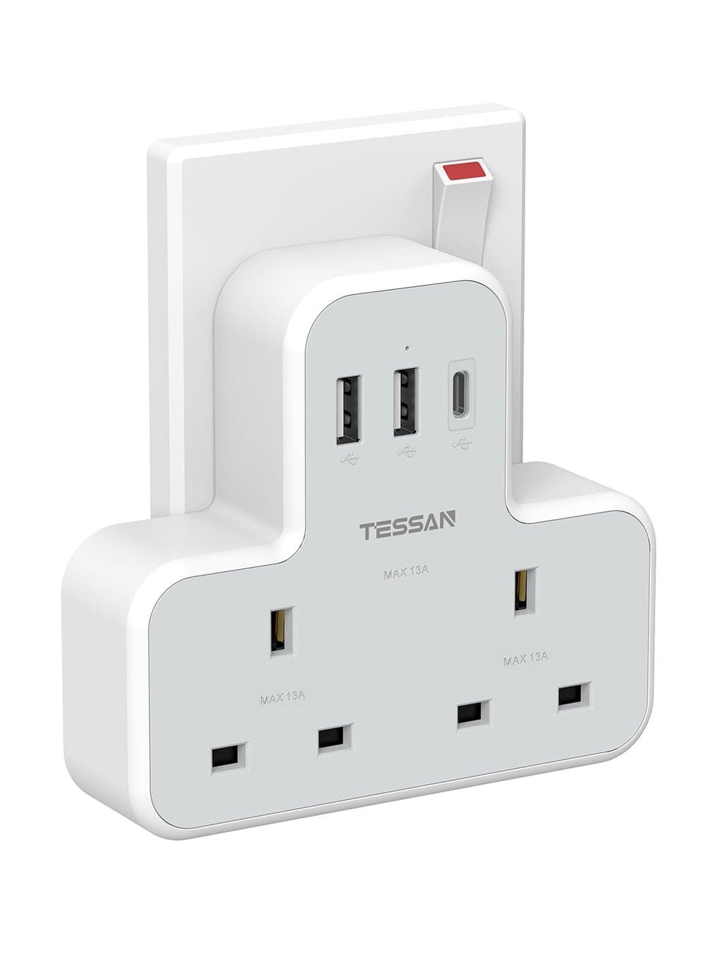 5-in-1 Plug Adapter with 3 USB Ports