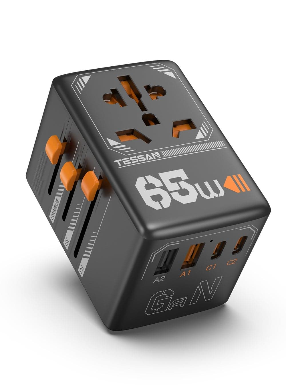 5-in-1 Universal Travel Adapter, GaN 65W