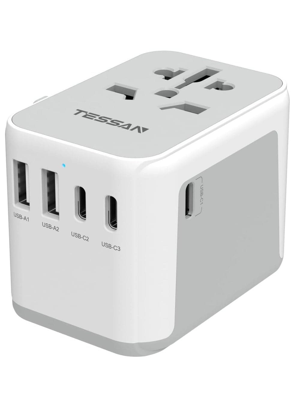 6-in-1 Universal Adapter with 5 USB Ports