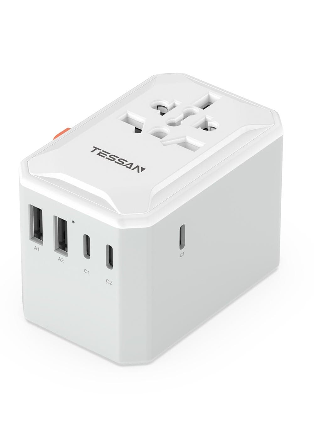 6-in-1 Universal Travel Adapter with 5 USB Ports