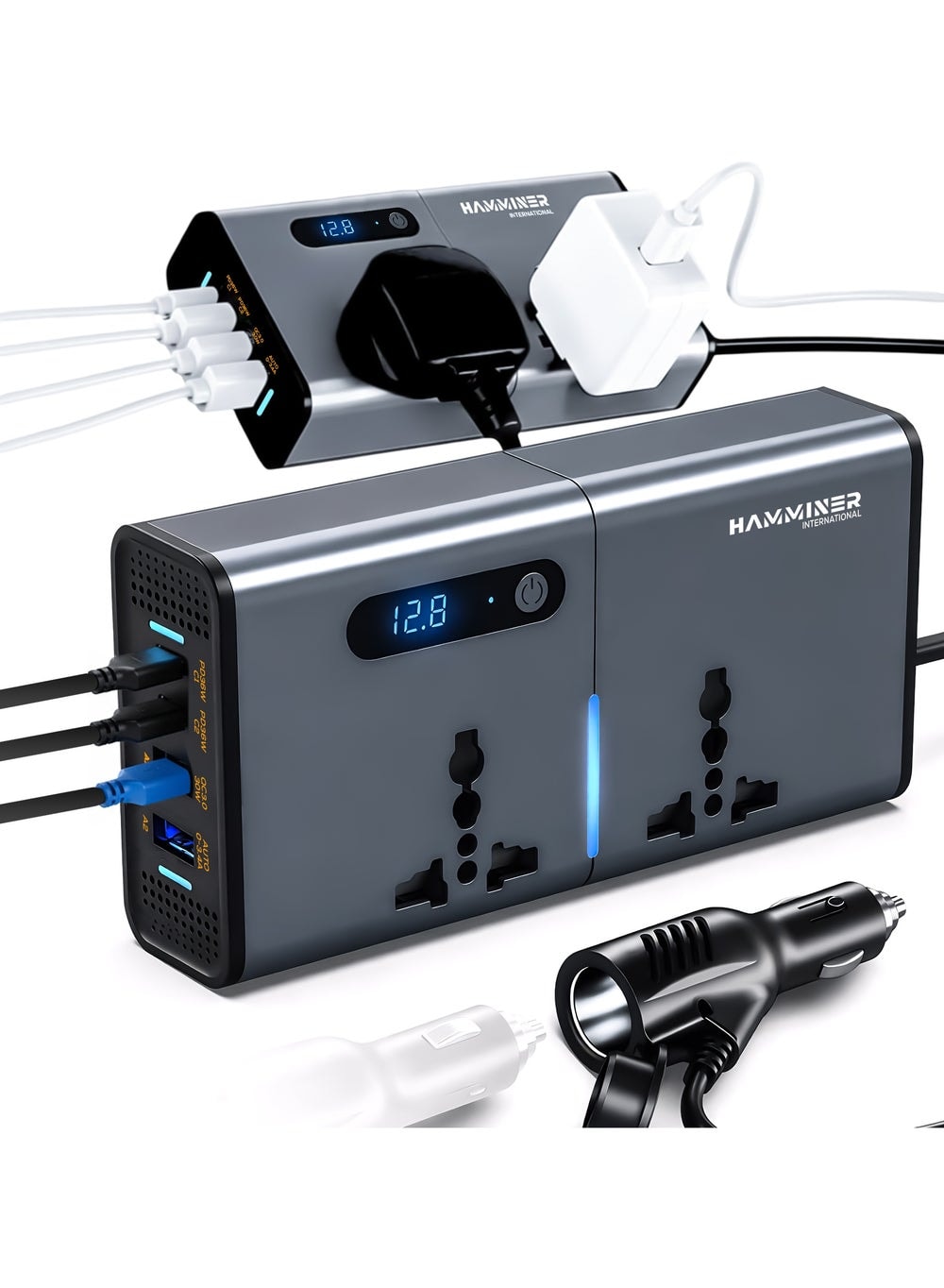 200W Car Power Inverter with LED Display