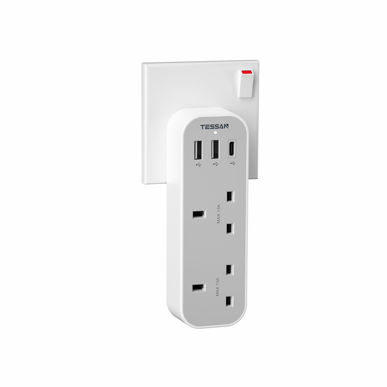 5-in-1 Multi Plug Extension with 3 USB Ports