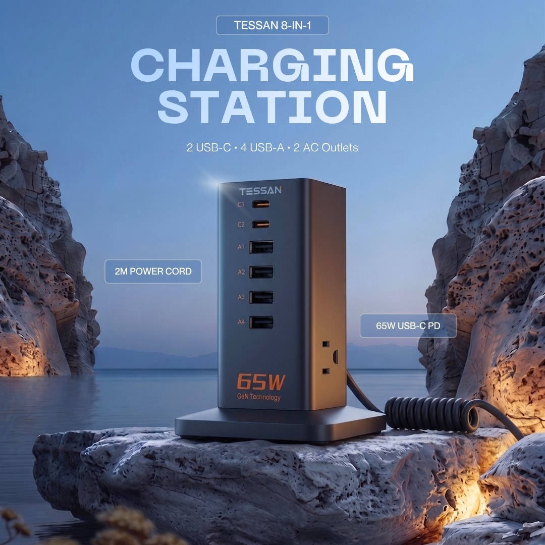 Meet the TESSAN 8-in-1 Charging Station