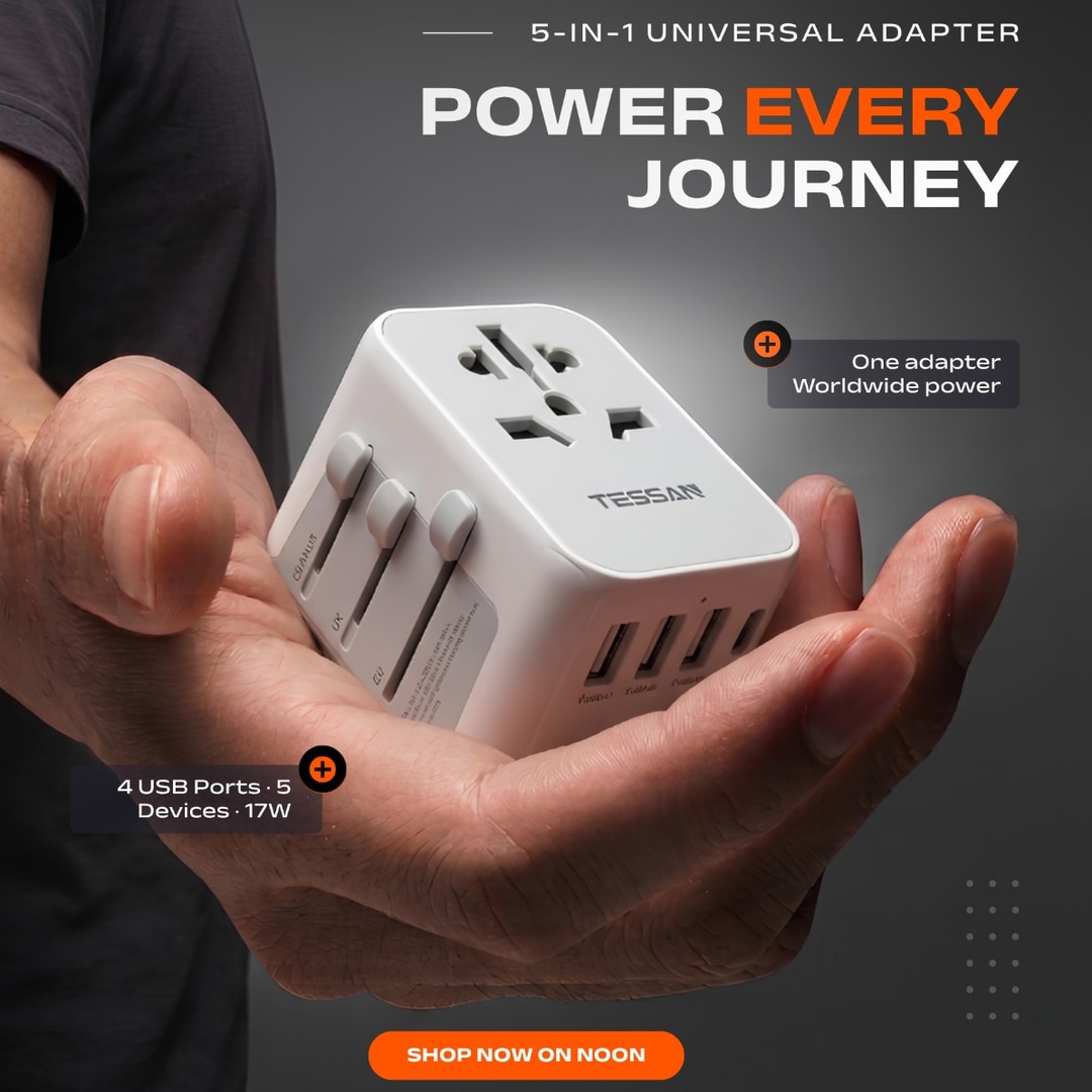 Meet the TESSAN 5-in-1 Universal Adapter